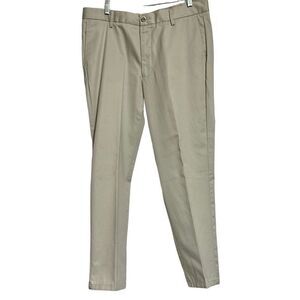 Dockers Flat Front Pants Men's Size 36x30 Cream Khaki Slim Fit Bottoms